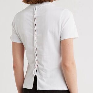 Women’s elevated classic white T-Shirt French connection size small